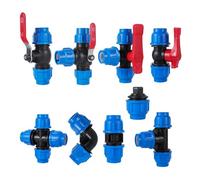20/25/32/40/50mm PVC PE Tube Tap Water Splitter Plastic Quick Valve Connector Garden Agriculture Irrigation Pipe Fittings(Straight,40mm)