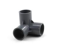 20 25 32mm Grey PVC Pipe Connector Straight Elbow Tee Cross Joints Water Adapter Home DIY Tube 3 4 5 6 Ways(Grey 3 Way,25mm,5Pc)