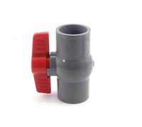 20 25 32mm Grey PVC Pipe Connector Straight Elbow Tee Cross Joints Water Adapter Home DIY Tube 3 4 5 6 Ways(Grey Ball Valve,20mm,5Pc)