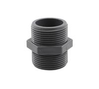 20 25 32mm Grey PVC Pipe Connector Straight Elbow Tee Cross Joints Water Adapter Home DIY Tube 3 4 5 6 Ways(Grey Nipple,25MM_1PC)
