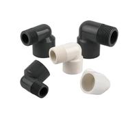 20 25 32mm to 1/2" 3/4" 1" White PVC Connector 90 Degrees Equal Reducer Coupling Male Thread Elbow Joint Garden Irrigation(Purple,5pcs)