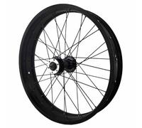 20/26in × 4.0" Fat Tire Bike Front Wheel 9 * 135mm Quick Release Beach/E Bikes Wheelset 36holes Aluminum Alloy Rims 6 Bolts Disc Brake Schrader Valve(20")
