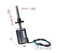 20/28MM Threaded Screw Shaft Step electronic starter Linear DC 12V-24V NEMA8 NEMA11 Screw electronic starter AUOQKQUT(20MM Through motor,2P 50L)