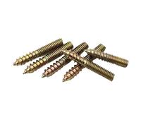 20-2pcs M4 M5 M6 M8 M10 Zinc-plated Self-tapping Screws Double-ended Tip Furniture Connectors Extended Woodworking(M10x100mm (2PCS))