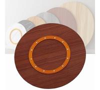 20" 30" 40" Solid Wood Lazy Susan Turntable - Heavy Duty Rotating Serving Tray for Dining Table & Kitchen - Large Round Teak Serving Plate for Home Use (50cm/20in)