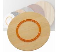 20" 30" 40" Solid Wood Lazy Susan Turntable - Heavy Duty Rotating Serving Tray for Dining Table & Kitchen - Round Plate for Home Entertaining & Parties (Log Style, 50cm/20in)