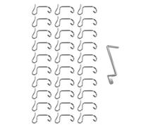20/30 / 40Pcs Adjustable Fence Tightener Set, Rust-Resistant Metal Clamps with Tension Handle for Barn Garden Outdoor Repair Fence Wire Tightener Tool Set with Tension Handle Heavy Duty Kirsite