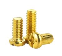 20/30/40PCS GB818 M2 .5 M3 M4 M5 M6 M8 PM Pan Head Brass Screws DIN7985(10mm (30Pcs),M3)