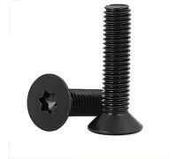 20/30/50pcs M2 .5 M3 M4 M5 M6 M8 M10 Black 304 Stainless Steel Six-Lobe Torx Head Flat Countersunk Screw Six Lobe Bolt Machine screw(14mm,M2 x50pcs)