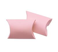 20/30/50pcs Mini Pillow Shape Kraft Paper Candy Box Wedding Gift Boxes With Ribbon And Thank You Tags For Home Party Supplies(C08,50pcs)