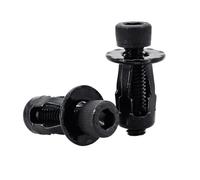 20/30/50Pcs Petal Shape Rivet Nut Screw Bolt Kit Expansion Metal Rivetnut Panel License Plate Clamp Lock Jack Nuts M4 M5 M6 M8(Socket Head (Black),M4x16(30Pcs))