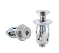 20/30/50Pcs Petal Shape Rivet Nut Screw Bolt Kit Expansion Metal Rivetnut Panel License Plate Clamp Lock Jack Nuts M4 M5 M6 M8(Flat Head (Silver),M4x16(30Pcs))