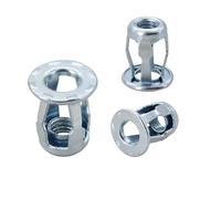 20/30/50Pcs Petal Shape Rivet Nut Screw Kit Expansion Metal Rivetnut Panel License Plate Clamp Lock Jack Nuts M4 M5 M6 M8(Nut Only(Silver),M4x16(30Pcs))