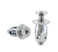 20/30/50Pcs Petal Shape Rivet Nut Screw Kit Expansion Metal Rivetnut Panel License Plate Clamp Lock Jack Nuts M4 M5 M6 M8(Flat Head (Silver),M6x20(30Pcs))