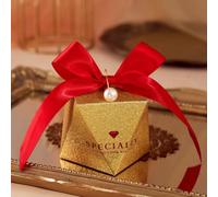 20/30/50Pcs Silver Gray Paper Gift Box Diamond Shaped Candy Packaging Wedding Party Favour Baby Shower Festival Supplies