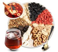 20/30/60/100 Bags Kidney Formula Ginseng Six Treasure Tea, Ginseng Mulberry Black Goji Berry Red Wolfberry Herbal Tea, Organic Chinese Natural Herbal Kidney Cleansing for Men and Women (60PCS)