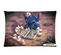 20*30 Cushion Case, Disney Cartoon Lilo & Stitch Custom Zippered Standard Size Pillowcase 20*30(two sides)