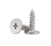 20-300pcs M1.2/M1.4/M1.7/M2/M2.3/M2.6/M3/M3.5/M4 CA-type Carbon Steel Ultra-thin Large Flat Head Cross Recessed Self-tapping Screws, M4x20mm(20pcs)