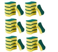 20/30pc Clean Rub Sponge Absorption Dishwashing Sponge Heavy Duty Scrub Sponge Scourer with Hardwearing Scourer Pot Rust Focal Stains Sponge Removing Kit Kitchens Bathrooms Cleaning (A*30pc, 10x8x3cm)