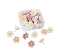 20/30Pcs Decorative Flower Push Pins for Office School Notice Board Pin Map Pins Cork Notice Board Thumb Tacks Pushpin Pinboard Decorations