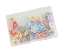 20/30Pcs Flower Head Push Pins Cork Notice Board Thumb Tacks Drawing Pins Flower Head Pushpin for Office Bulletin Boar
