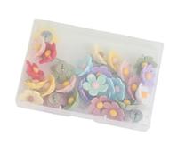 20/30Pcs Flower Head Push Pins Cork Notice Board Thumb Tacks Drawing Pins Flower Head Pushpin for Office Bulletin Boar