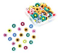 20/30Pcs Flower Push Pins Decorative Thumbtacks Cork Notice Board Thumb Tacks with Case for Cork Board Bulletin Boar