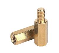 20/30pcs M2M2.5M3M4~M6 Brass Hex Male Female Standoff Board Stud Metric Hexagon Threaded PCB Motherboard Spacer Bolt Screw 3~100mm(17mm 30pcs,M3 (Thread 6mm))