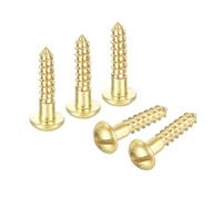 20/30Pcs Wood Screws M1.6 M2 .5 M3 Slotted Round Head Brass Self-Tapping Screw(M2 x 16mm 30 Pcs)