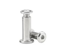 20-30SET M2 M3 304 Stainless Steel Flat Hex Hexagon Socket Head Furniture Rivet Connector Insert Joint Sleeve Cap Nut Screw(35mm,M2-D3mm(30Set))