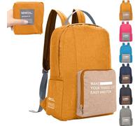 20-35L Lightweight Foldable Backpack, Small Hiking Rucksack Water Resistant Durable Packable Backpacks for Women Men, Oxford Cloth Rucksacks for Outdoor Sport Travelling Camping Walking (Orange)