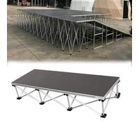 20/39/48”Portable DJ Stage Platform, Assemble Folding Stage Riser with Non-Slip Top, Quick Setup for Party, Wedding, Church & Outdoor Performance Event(H 15.7in/40cm,50x100cm/20x39")