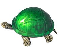 20.3cm Turtle/Tortoise Design Mottled Green Stained Glass Tiffany Look Table Nightlight Lamp