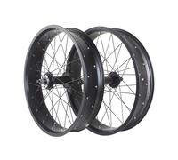 20×4.0 Fat Tire Wheelset 24" 26" Aluminum Alloy Wheels For Snow Beach Bike 7/8/9/10 Speed Thread-on Freewheel Bolt-on Axle Front & Rear Rim 80/100mm Inner Width(26")