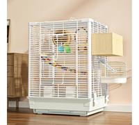 20.4 Inch Bird Cages Kit with Birdcage And Accessories - Great for Parakeets, birds, Parrotlets, Finches, Canaries, White