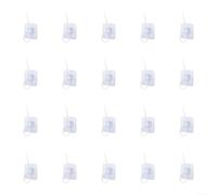 20/40/60/80/100 Pcs Transparent Plastic Hooks No-Drill Cable Organizers Flexible Ties for Indoor Outdoor Holiday Decor White(20pcs)