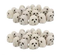 20/40 Pack Mini Resin Ghost Decor Set - 0.78" Hand-Painted Halloween Ornaments for Fairy Gardens, Terrariums & Tabletops, Spooky Collection White Ghost Figures