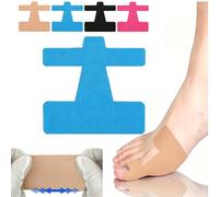 20/40 PCS Pre-Cut Bunion Corrector Kinesiology Tape, Pre Cut Big Toe Support Strips, Breathable Latex Free Hallux Valgus Tape for Women Men, Elastic Foot Wrap for Daily Walking Shoes (Blue,20PCS)