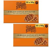 (20-40 Waffles) Large Belgian Waffles 90g each Individually Wrapped (40 Waffles)