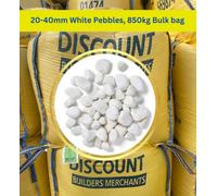 20-40mm White Pebbles, 850Kg Bulk Bag