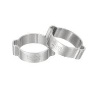 20/40pcs 7-31mm 304 Stainless Steel Double Ear Hose Clamp Air Petrol Water Fuel Pipe O Clip Crimp Rings(9-11mm 20Pack)