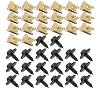 20/40pcs Chassis Engine Guard Metal Nut/Screw Washers U-shape Clip For BMW E46 E92 E90 F10 Car For Fender For Bumper Cross Head Screws(20PCS)