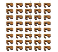 20/40Pcs Push Pin Hangers Pin Wall Hook Wood Push Pins Hook Cork Board Decorative Thumb Tacks for Wall Hanging Hangers