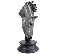 20.5" Bronze Horse Head Statue - Still Water-Inspired Drinking Horse Sculpture, 100% Handcrafted Equestrian Art for Elegant Home Decor & Horse Lover Gifts