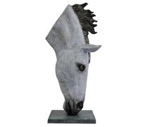 20.5" Bronze Horse Head Statue - Still Water-Inspired Drinking Horse Sculpture, 100% Handcrafted Equestrian Art for Elegant Home Decor & Horse Lover Gifts