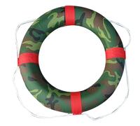20.5" OD & 10.6" ID Life Preserver Ring for Kids, 8kg Buoyancy Foam Life Ring with Waterproof Cover & Nylon Rope, Camouflage