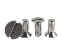 20/50/100/200Pcs M4 M5 M6 M8 M10 304 Stainless Steel Threaded Slotted Flat Countersunk Head Machine Screw Bolt Length=16mm-100mm(40mm,M8(50pcs))