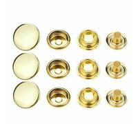 20/50/100 Sets #201#203 Metal Snap Fasteners Snaps Button Press Studs Sewing Button for DIY Clothes Garment Bags Leathercraft-Gold-100Sets 15mm(201)