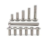 20/50/100pcs 304 A2-70 Stainless Steel PWM Cross Pan Round Head Screw Bolt With Washer Collar M2 M2.5 M3 M3.5 M4 M5(100pcs,4mm,M4)