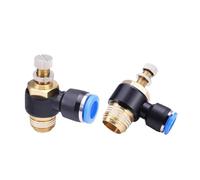 20/50/100PCS Air SL 1/8 1/4 3/8 1/2 Speed Control Adjustable Pneumatic Fitting Throttle Valve Controller 4 6 8 10mm Hose Tube(Red Wine,100 PCS)